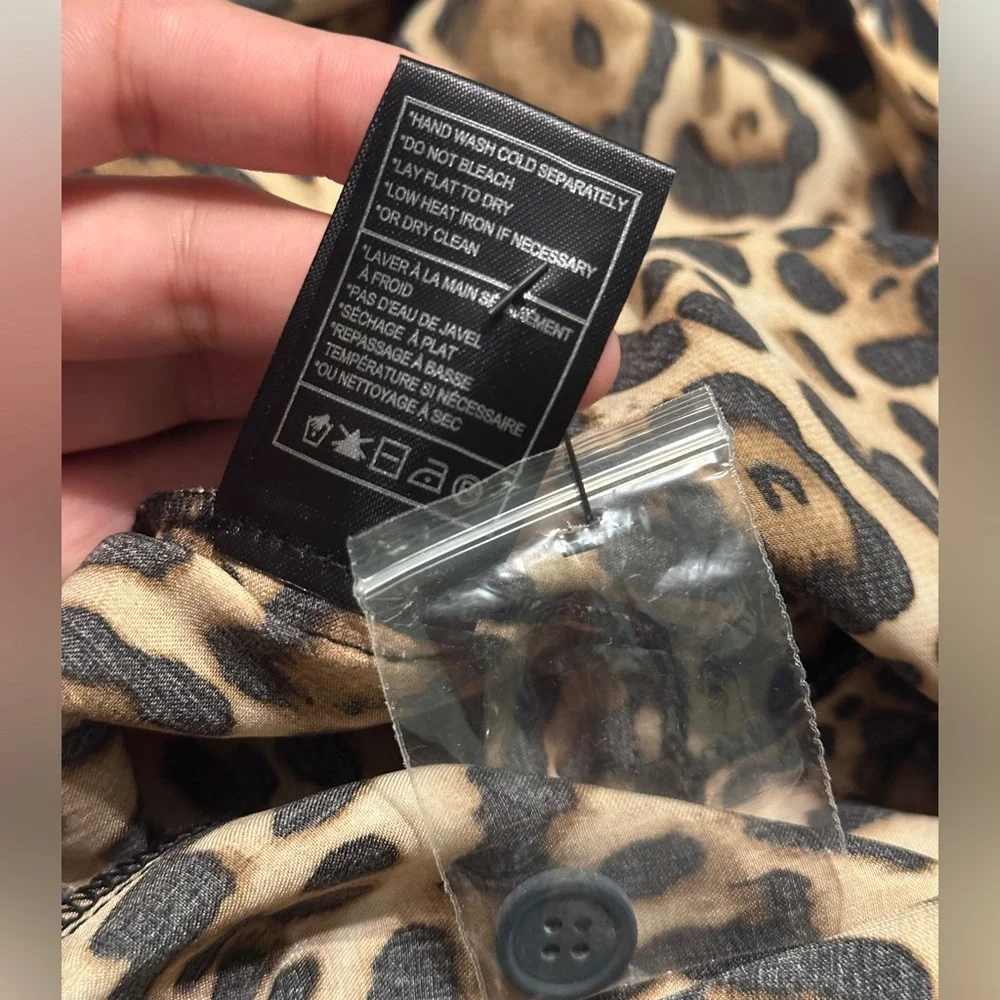 NWT BB Dakota Wild Card Animal Print Wrap Ruffle Dress - Picture 14 of 15